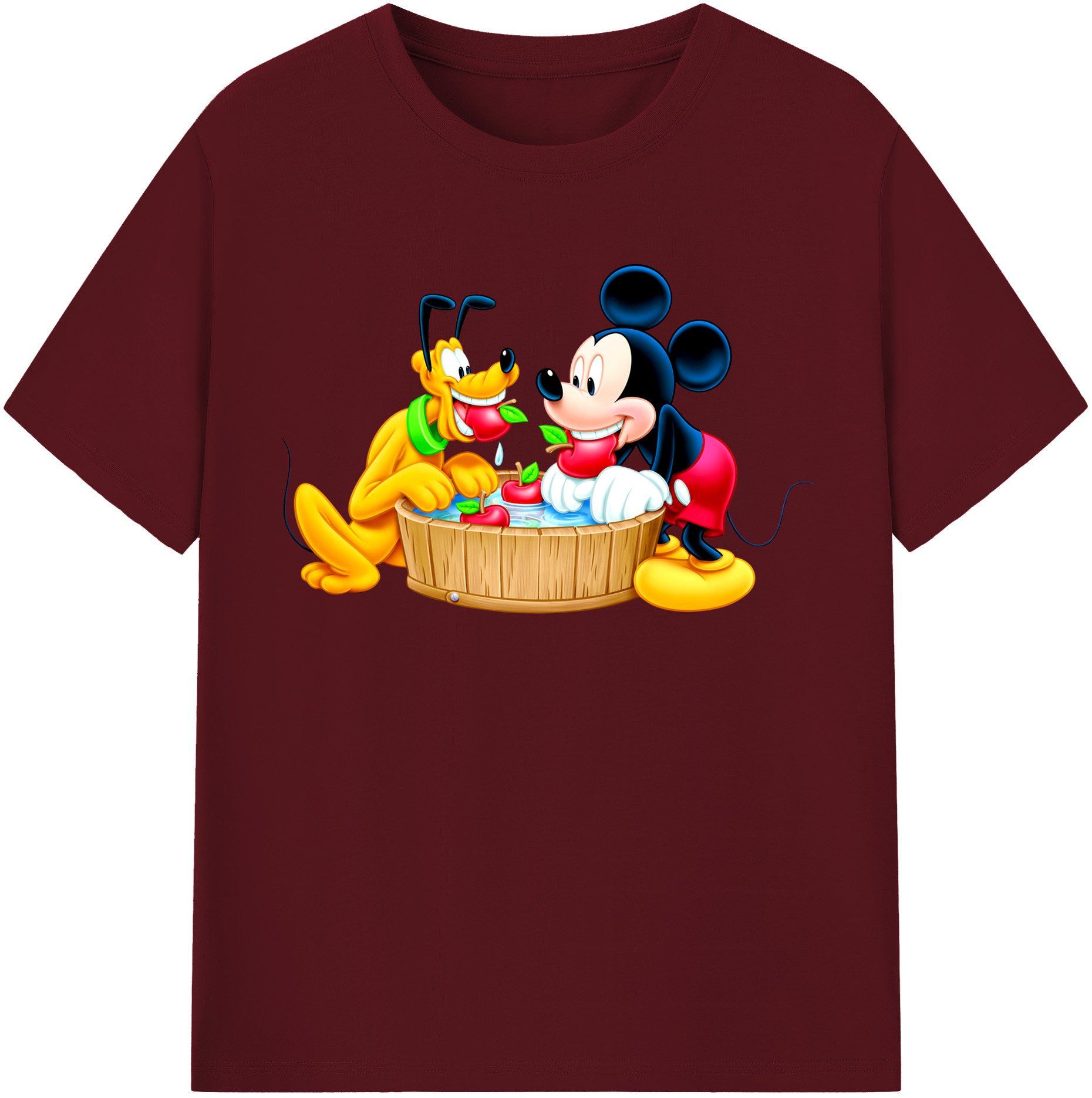 （画像用） ミッキーマウス Mickey Mouse 綿100％半袖Tシャツ（フロントプリント）